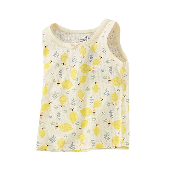 Bobifish Big Girls Tank Cotton Crew Neck Sleeveless Breath Mesh Undershirts Home casual sports Daily Breathable Soft Lovely Tank Tops