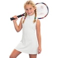 thumbnail image 1 of Bobifish Big Girls Tank Dresses High Neck Half Zip Sleeveless Stretchy Sporty Bodycon Short Dresses Tennis Golf Sports Sundress, 1 of 6