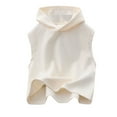 thumbnail image 1 of Bobifish Big Girls Vests Hooded Sleeveless Sweatshirts Soft Spring Autumn Casual Fashion Street Wear Summer Hoodies For Ladies ,Size 9-10Y, 1 of 4
