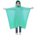 thumbnail image 1 of Bobifish Boys Girls Rain Poncho Lightweight Translucent Overhead Design Adjustable Drawstring Hood With Side Snap Fasteners For Travel And Rainy Days，Sized 5-10Y, 1 of 4