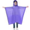 thumbnail image 1 of Bobifish Boys Girls Rain Poncho Lightweight Overhead Hooded Design With Side Snap Buttons Casual Style For Kids Daily Outdoor Activities，Sized 5-10Y, 1 of 4