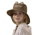 thumbnail image 1 of Bobifish Boys Girls Sun Hat Cartoon Ears Adjustable Sun Hat With Neck Flap & Breathable Mesh Kids Outdoor Hiking Cap, 1 of 5