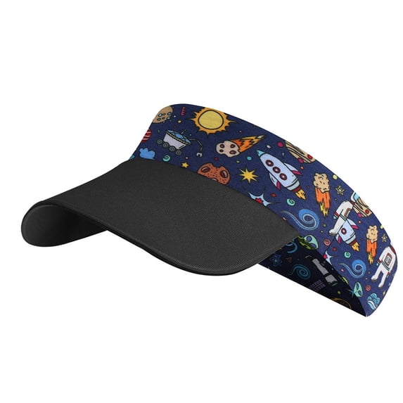 Bobifish Boys Girls Visor Cap Graphic Print Breathable Sun Shield Outdoor Visor