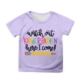 thumbnail image 1 of Bobifish Girls Back To School T-Shirts Colorful Print Crew Neck Tees Kindergarten Kids Comfort Short Sleeve Graphic T Shirts, 1 of 4