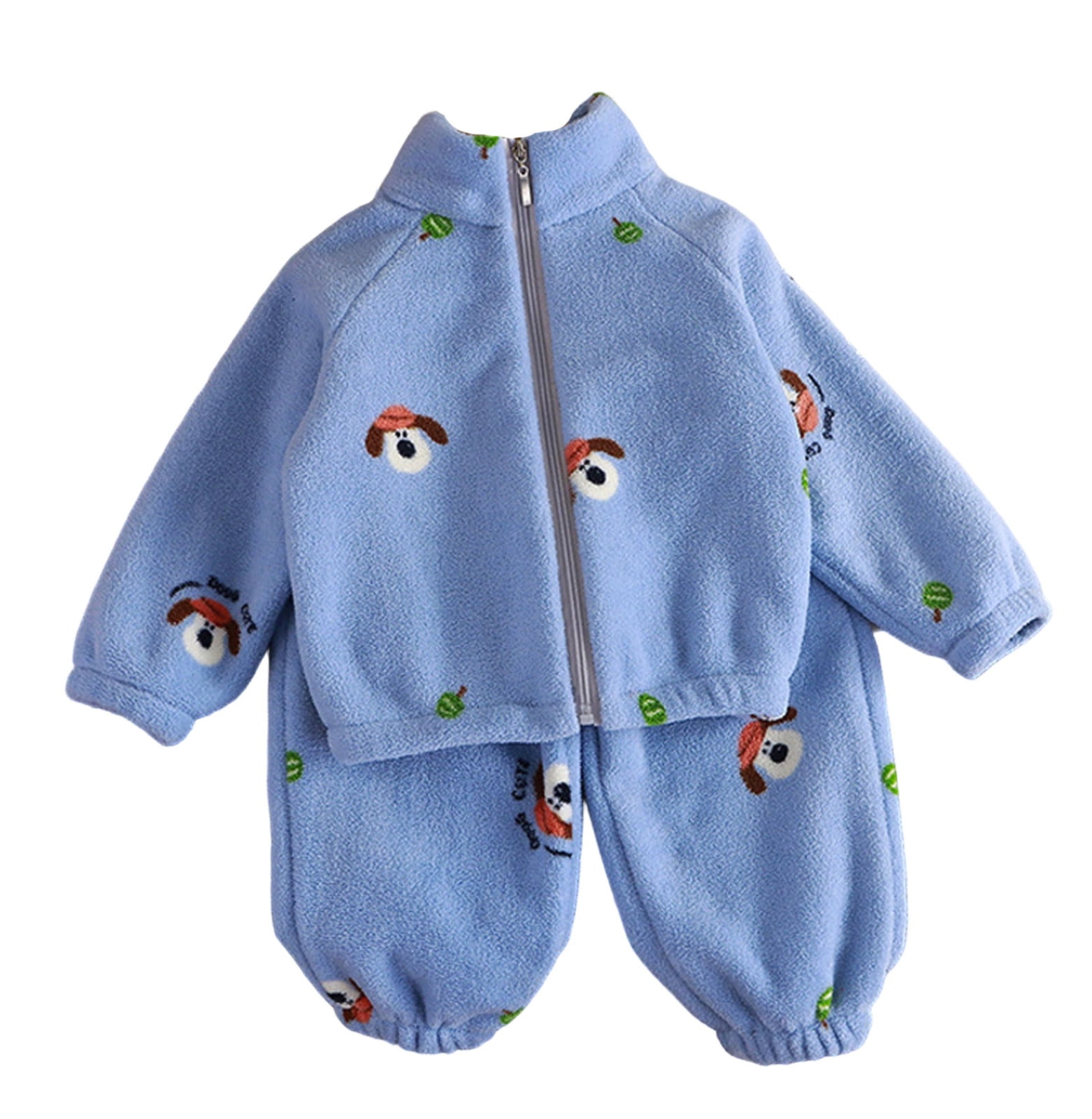 Cute Teddy Bear Boys Summer Outfit with Printed Vest – 2 Piece Set main image 1