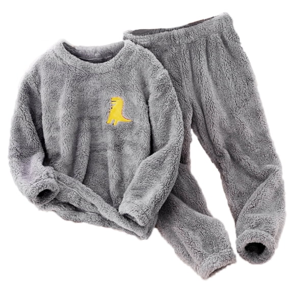 Bobifish Little Boys Girls Loungewear 2pcs Winter Long Sleeve Prints Tops & Elastic Pants 2pcs Outfits Cold Weather Cozy Clothes Sets,sizes 5-6Y
