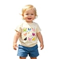 thumbnail image 1 of Bobifish Little Boys Girls T Shirts Short Sleeve Crew Neck Bright Colorful Chicken All Over Print Summer Casual Kids Tees, 1 of 4