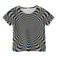 thumbnail image 1 of Bobifish Little Boys Optical Illusion T-Shirt All Over Print Short Sleeve Crewneck Tee Summer Cool 3D Graphic Top, 1 of 3