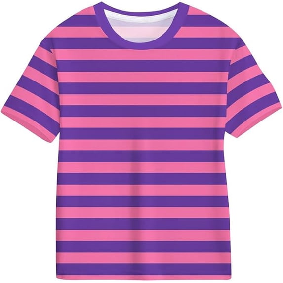 Bobifish Little Boys Striped Tee Cute Short Sleeve Crew Neck Striped Solid Tone Kids Basic T-Shirts Summer Everyday Wear Outdoor Playwear Tshirt