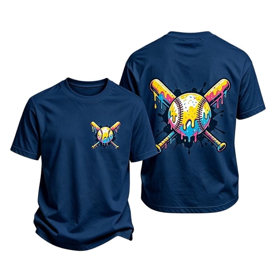 Bobifish Little Boys T Shirt With Baseball Print Short Sleeve Summer Basic Tee Shirt Children Boys Active T-Shirt