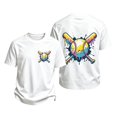 thumbnail image 1 of Bobifish Little Boys T Shirt With Baseball Print Short Sleeve Summer Basic Tee Shirt Children Boys Active T-Shirt, 1 of 3