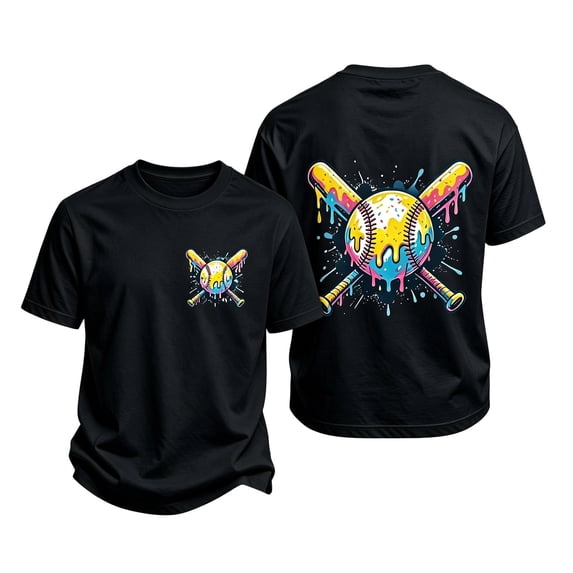 Bobifish Little Boys T Shirt With Baseball Print Short Sleeve Summer Basic Tee Shirt Children Boys Active T-Shirt