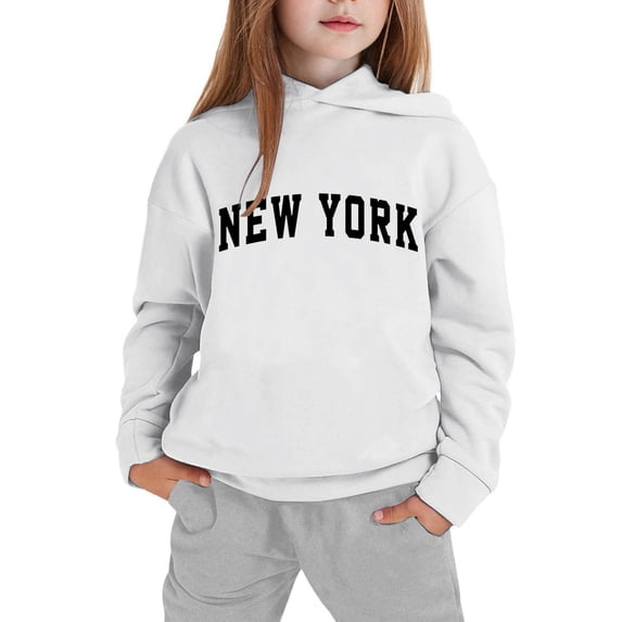 Bobifish Little Girls Outfit Sets Fall Spring Cartoon Pattern Print Long Sleeve Top Elastic Waist Long Pants 2 Piece Sets