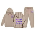 thumbnail image 1 of Bobifish Little Girls Outfit Sets Gradient Heart Hoodie Set Black Hoodie And Jogger Pants With Shiny Heart Elastic Waist Casual Kids Outfit Sets, 1 of 7
