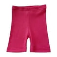 thumbnail image 1 of Bobifish Newborn Girls Ribbed Biker Shorts Solid Color High Waist Stretchy Shorts Under Dresses And Daily Sports Wear Kids Stretchy Shorts, 1 of 3