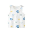 thumbnail image 1 of Bobifish Newborn Girls Tank Ribbed Crew Neck Sleeveless Printed Cotton Infant Girls Base Shirts Soft comfy Home Everyday Casual Tank Tops, 1 of 3