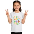 thumbnail image 1 of Bobifish Toddler Boys Back To School Short Sleeve Crew Neck T-Shirts Cartoon Animal Number Print Back To School Season Kids Tees, 1 of 7