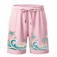 thumbnail image 1 of Bobifish Big Boys Beach Shorts Summer Seaside Beach Style Pattern Drawstring Holiday Shorts Children Boys Outdoor Shorts, 1 of 4