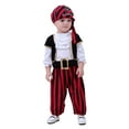 thumbnail image 1 of Bobifish Toddler Boys Festival Outfit Sets Pirate Captain Romper Crawling Jumpsuit Hat And Waistband And Vest 4 Piece Spring Autumn Long Sleeve Wear, 1 of 9