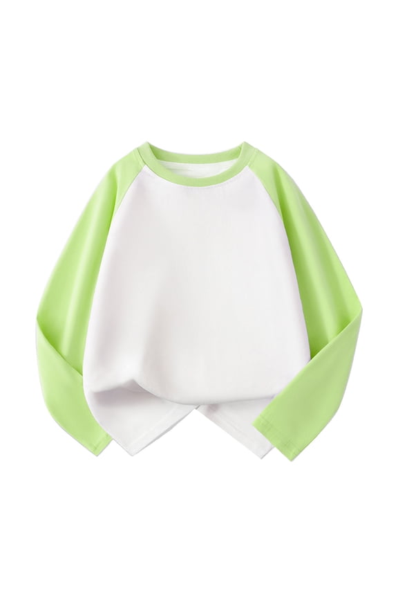 Toddler Boys Girls T-Shirts Autumn Winter Raglan Long Sleeve Soft Tees Comfortable Daily Wear Casual Tops Streetwear Stylish T Shirts,Sizes 2-3T