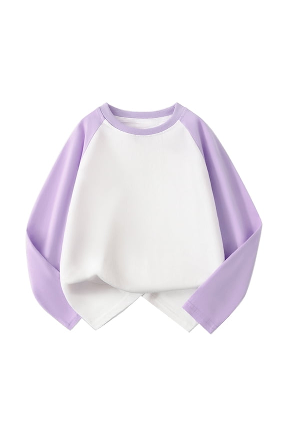 Toddler Boys Girls T-Shirts Autumn Winter Raglan Long Sleeve Soft Tees Comfortable Daily Wear Casual Tops Streetwear Stylish T Shirts,Sizes 2-3T