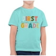 thumbnail image 1 of Bobifish Toddler Boys Girls Tee Back To School First Grade Letter Print T-Shirts With Short Sleeves Cute Kid Primary School Outfit，sizes 3-4T, 1 of 4