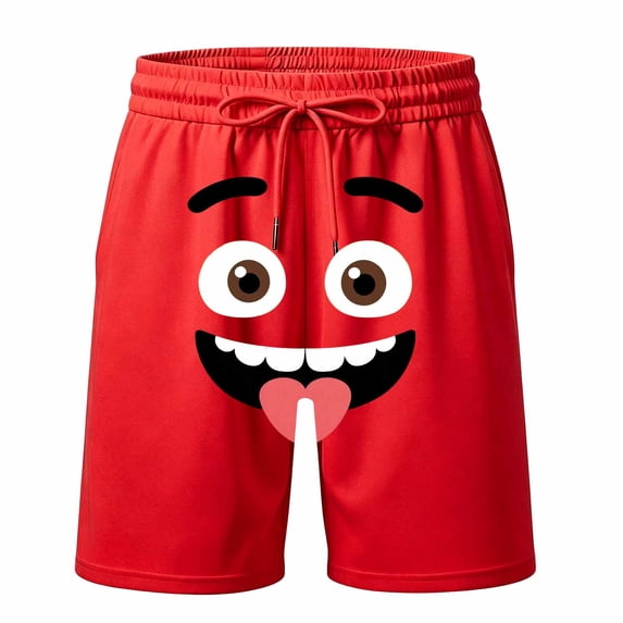 Bobifish Toddler Boys Outdoor Shorts Cartoon Printed Loose Elastic Drawstring Waist Stretch Shorts Boys Casual Shorts