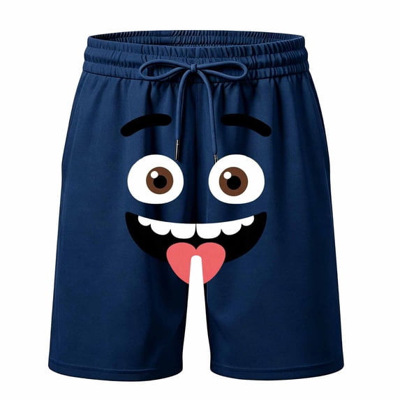 Bobifish Little Boys Outdoor Shorts Cartoon Printed Loose Elastic Drawstring Waist Stretch Shorts Children Boys Casual Shorts