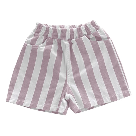 Bobifish Baby Boys Shorts Summer Casual Contrast Color Striped Print Shorts Outdoor Play Comfortable Boys Shorts