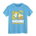 thumbnail image 1 of Bobifish Toddler Boys T‑Shirt Short Sleeve Tee Crewneck Graphic Tee Happy 3Rd Birthday Train Graphic Print Top For Kid, 1 of 4