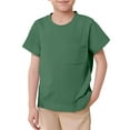 thumbnail image 1 of Bobifish Toddler Boys T Shirts Short Sleeve Crew Neck Front Pocket Solid Plain T-Shirts Kid Child Boy Summer Simple Tees, 1 of 4