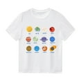 thumbnail image 1 of Bobifish Toddler Boys Tees Funny Space Planet Print Crew Neck Short Sleeve Tee Shirts Soft Casual Summer Street Style Stylish Tee Shirts,Size 4-5Y, 1 of 5