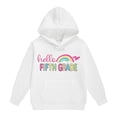 thumbnail image 1 of Bobifish Toddler Girls Back To School Hoodie Adorable Fifth Grade Graphic Sweatshirts Long Sleeve Cool Pullover Top With Pocket, 1 of 4