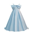 thumbnail image 1 of Bobifish Toddler Girls Banquet Dress Elegant Sleeveless Bow Party Dress With Satin Bodice Kids Wedding Flower Girls Dresss, 1 of 9