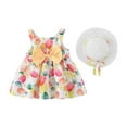 thumbnail image 1 of Bobifish Toddler Girls Dress Watercolor Pineapple Scoop Back Strap Sundress Casual Sundress Beach Stretchy Dress, 1 of 8