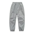 thumbnail image 1 of Bobifish Toddler Girls Pants Outdoor Hiking Cargo Pants Spring Fall Windproof Active Trousers With Front Patch Pockets Elastic Band Pants Sizes 3-13, 1 of 9