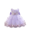 thumbnail image 1 of Bobifish Toddler Girls Princess Dress Satin Bow Butterfly Embroidered Formal Dress Party Wedding Birthday Children Girls Dresss, 1 of 9