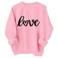 thumbnail image 1 of Bobifish Toddler Girls Sweatshirts Cute Love Fleece Lined Long Sleeve Pullover Tops For Kid, 1 of 4