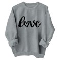 thumbnail image 1 of Bobifish Toddler Girls Sweatshirts Cute Love Fleece Lined Long Sleeve Pullover Tops For Kid, 1 of 4