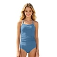 thumbnail image 1 of Bobifish Girls Swimsuit Set One-Piece Solid Color Tankini Bathing Suit Summer Beach Pool Girls Swimwear Set, 1 of 5