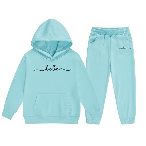 Bobifish Toddler Girls Tracksuit Fall Winter Star Print Hooded Long Sleeve Sweatshirt Elastic Waist Jogger Pants 2 Piece Sets