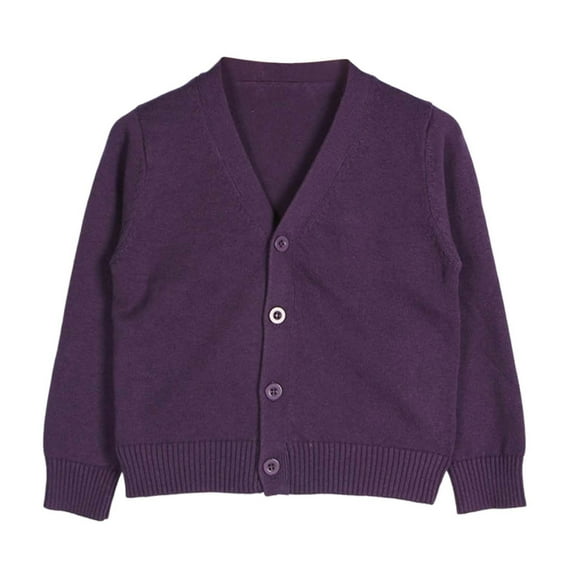 Bobifish Toddler V-Neck Cardigan Sweater Contrast Button Down Long Sleeve Sweater Knitted Fashionable Boys Girls Outdoor Activities & Home Casual Top