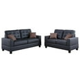thumbnail image 1 of Bobkona Aria Faux Leather 2-Piece Sofa and Loveseat Set, 1 of 3
