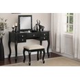 thumbnail image 1 of Bobkona Cailyn Flip Up Mirror vanity Set with Stool in Black, 1 of 14