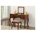 thumbnail image 1 of Bobkona Cailyn Flip Up Mirror vanity Set with Stool in Cherry, 1 of 2