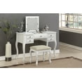 thumbnail image 1 of Bobkona Cailyn Flip Up Mirror vanity Set with Stool in White, 1 of 2