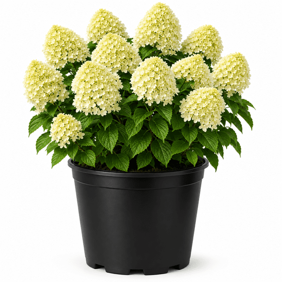 Bobo Hydrangea Plant, Compact Flowering Shrub with White and Pink Blooms