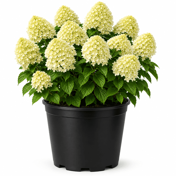 Bobo Hydrangea Plant, Compact Flowering Shrub with White and Pink Blooms