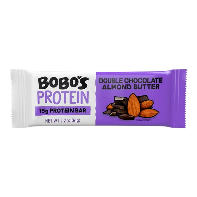 Bobo's NonGMO Protein Bar Double Chocolate Almond Butter 2.2 oz Pack