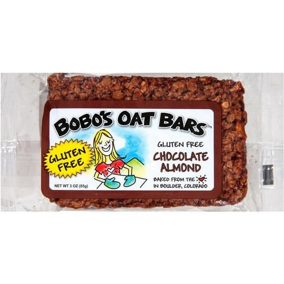 Bobo's Oat Bars Gluten Free Chocolate Almond Bar, 3 oz, (Pack of 12)